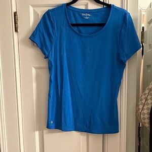 Lilly Pulitzer Bright Blue Scoop Neck Short Sleeve Tee